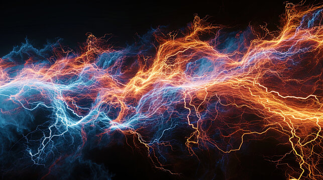 The chaotic composition of electrical discharges creating a dynamic illusory landscape