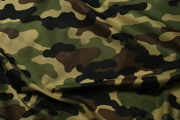 Fotobehang military camouflage pattern © VIRTUALISTIK
