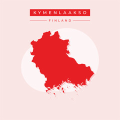 Vector illustration vector of Kymenlaakso map Finland