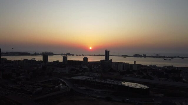 sunset over the sea - Luanda city