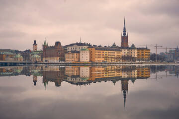 Panoramic view of Gamla Stan, Stockholm, capital of Sweden