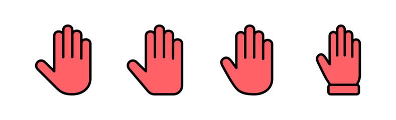 Hand icon set illustration. hand sign and symbol. hand gesture