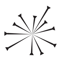 Multi-directional arrows. black arrow on white background multi-directional movement Used in designing and decorating presentations, graphics, banners, digital Design.