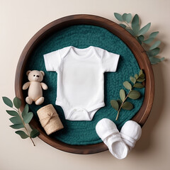 Harmony of New Beginnings A Cozy Baby Announcement Nestled in Softness and Warmth