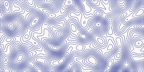 blue embossed topography pattern. Vector illustration. Line topography map contour background. Multicolor wave curve lines banner background geography scheme and the terra.