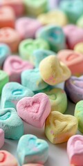 Fototapeta na wymiar Valentine's Day treats, sweet dessert for birthdays, weddings, flat lay views, soft pastel color