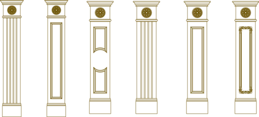 Fotobehang Vector sketch illustration illustration of a collection of classic Greek Roman model column designs © achmad