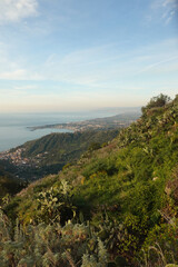 Fototapeta premium The panorama of Taormina, Sicily, Italy