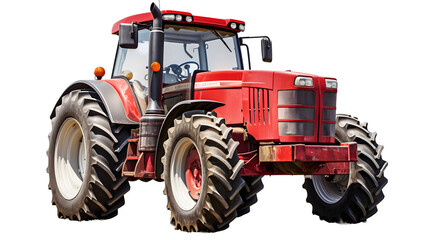 Obraz premium Tractor PNG, Transparent background tractor, Farming equipment graphic, Agricultural vehicle icon, Tractor image, Rural machinery illustration, Farming tool file, Agriculture icon 