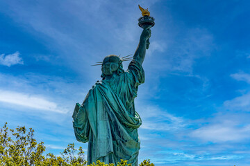 Incredible photo of the Statue of Liberty with its crown and torch is the democratic symbol of New...