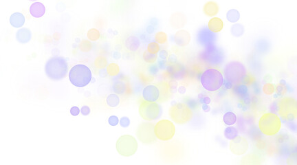 abstract blur bokeh banner shape background. rainbow colors, pastel purple, blue, gold, green, yellow, white, silver, pink bokeh