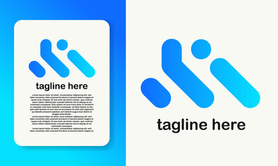 Modern Abstract Logo Template, colorful, gradient  for technology brand identity symbol design, modern app, minimalist, concept design illustration