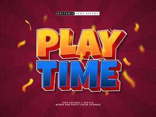 play time editable text effects for a playful kids vibe