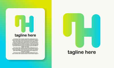 Modern Abstract Logo Template, colorful, gradient  for technology brand identity symbol design, modern app, minimalist, concept design illustration