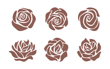 Abstract flowers vector clipart. Spring illustration.