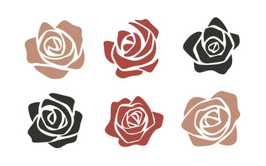 Abstract flowers vector clipart. Spring illustration.