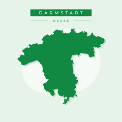 Vector illustration vector of Darmstadt map Germany
