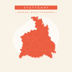 Vector illustration vector of Stuttgart map Germany