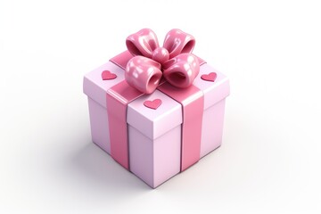Fototapeta premium Happy Valentine's Day Three-dimensional chocolate cake gift set For lovers and important people generative by ai