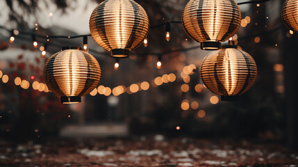 lanterns in the night