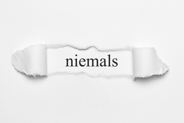 niemals	