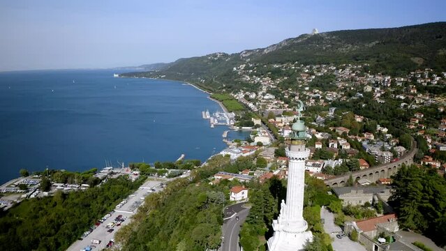 areal of the lighthouse of trieste