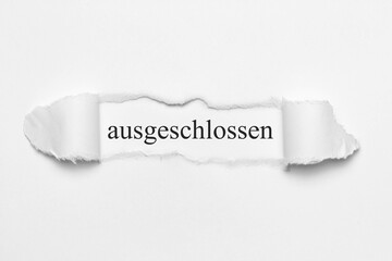 ausgeschlossen	