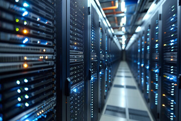 Fototapeta premium data centres, cloud computing background