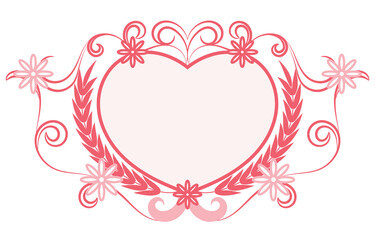 Vintage lines about love, pink and heart-shaped lines for decorating Valentine's Day cards.