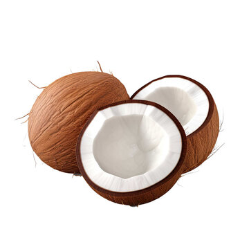  coconut on white background 