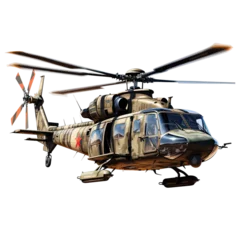 Poster Helicopter for use in war on transparent background © PNG WORLD