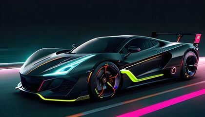 fast moving car on the road