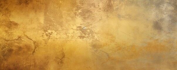 Gold background on cement floor texture 