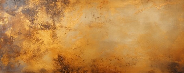 Gold background on cement floor texture
