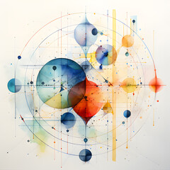 Watercolor geometric space and time physics