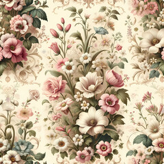 floral pattern, floral background,  pattern with flowers
