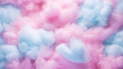 Neon pastel cotton candy background. Candy floss texture. Generative AI - obrazy, fototapety, plakaty