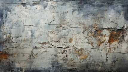 Obraz premium Cracked gray concrete texture closeup background. Rough old building wall. Generative AI