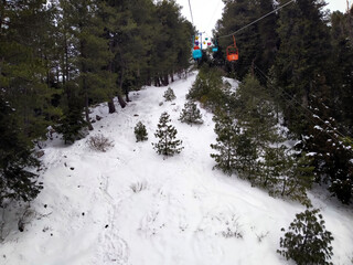 snow mountain with chairlift images, snow mountain image