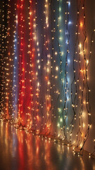 Obraz premium A bunch of lights that are on a wall