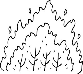 cartoon wildfire drawing.