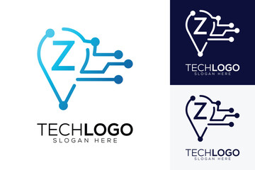 vector technology  letter z logo