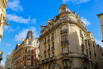 real estate , haussmannian architecture in Paris