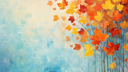 Obraz na płótnie Canvas Colorful leaves autumn background