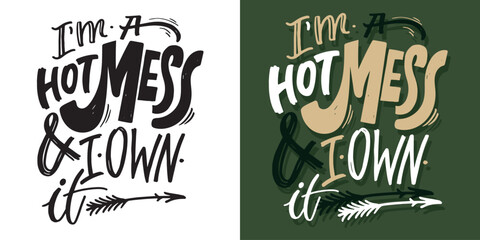 Hand drawn lettering postcard. T-shirt design, mug print, 100% vector image.