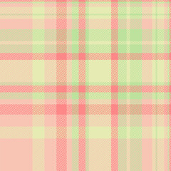 Texture check plaid of textile pattern fabric with a seamless vector tartan background.