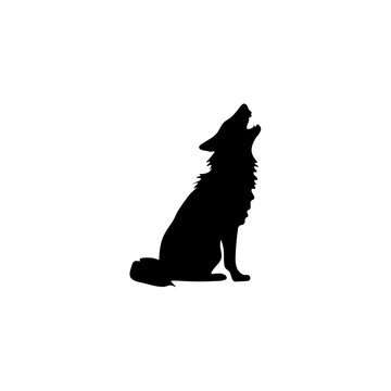 Wolf silhouette vector 