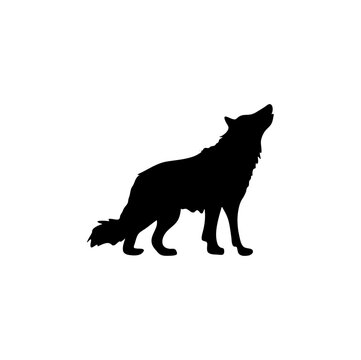 Wolf silhouette vector 