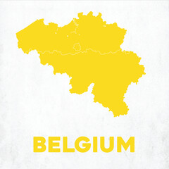 Obraz premium Detailed Belgium Map