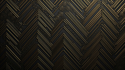 Embossed black background, ethnic indian black background design. Geometric abstract pattern - obrazy, fototapety, plakaty